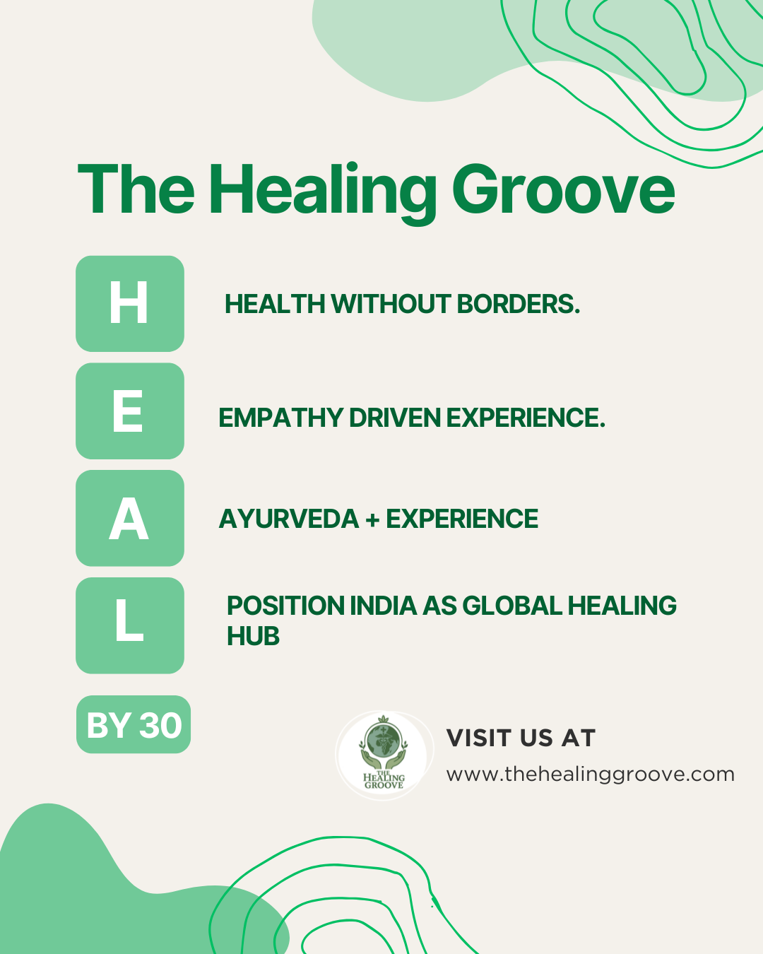 HEAL BY 30 - The Healing Groove Core Values